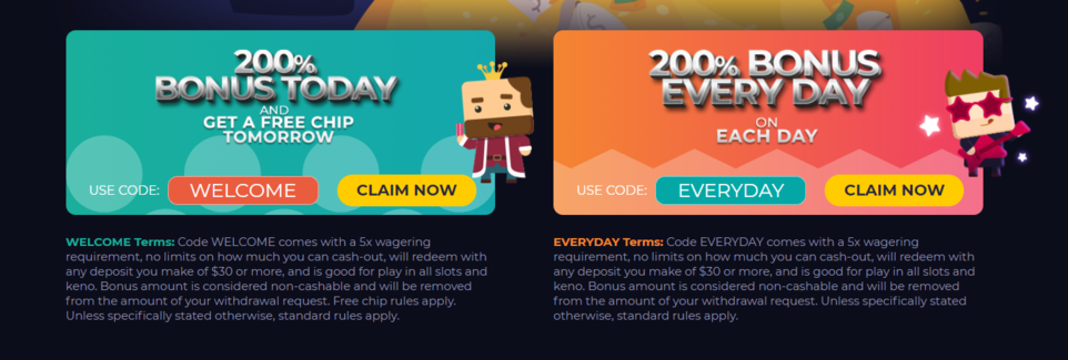 200% first deposit bonus casino