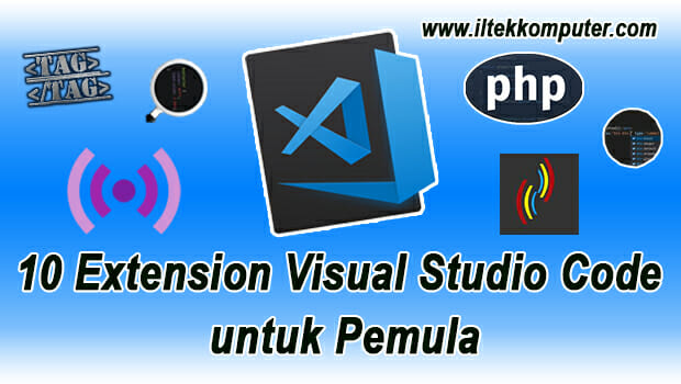 Background artikel 10 Extension VSCode untuk pemula