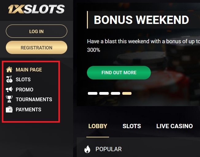 1xslots casino recensione
